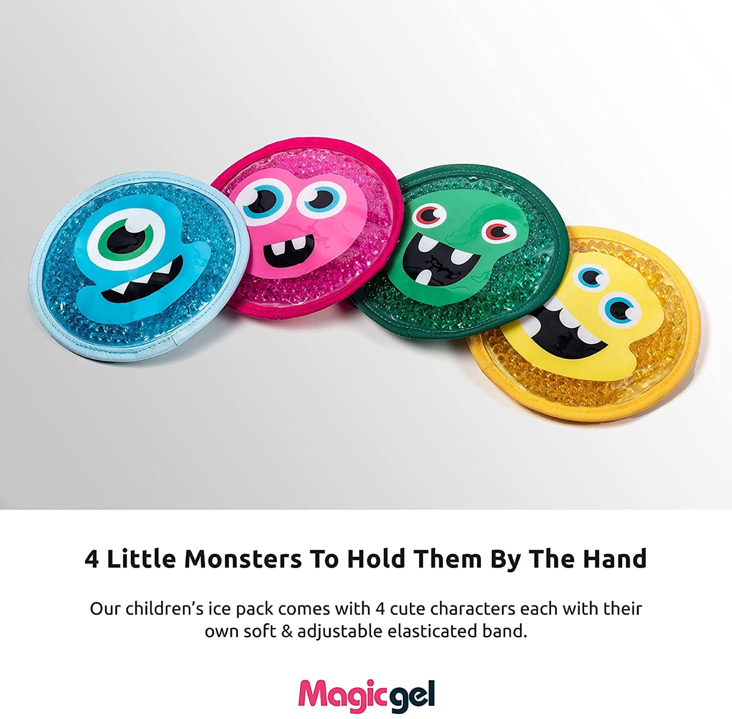 Children’s Ice Pack 4 Little Monsters to Hold Them by The Hand Say Bye Bye to Boo Boo’s!