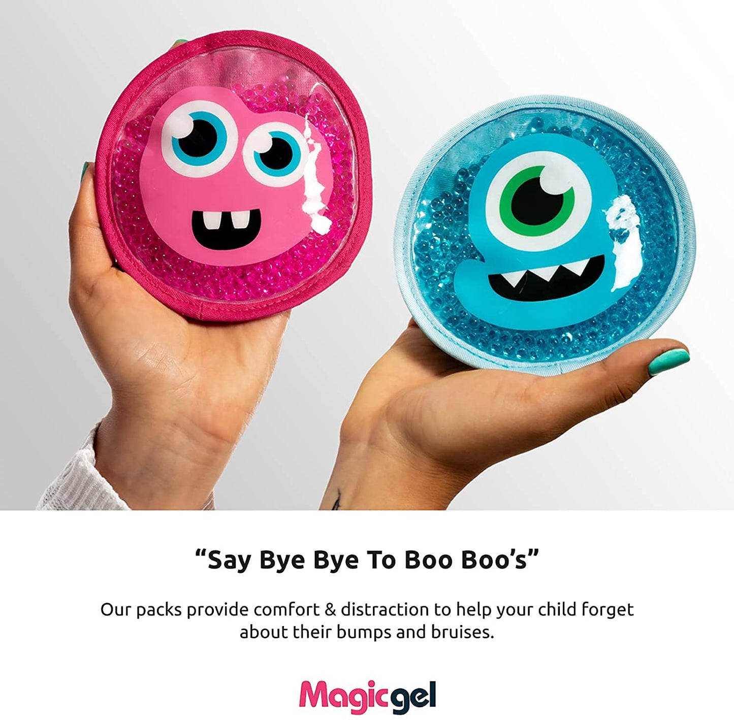 Children’s Ice Pack 4 Little Monsters to Hold Them by The Hand Say Bye Bye to Boo Boo’s!