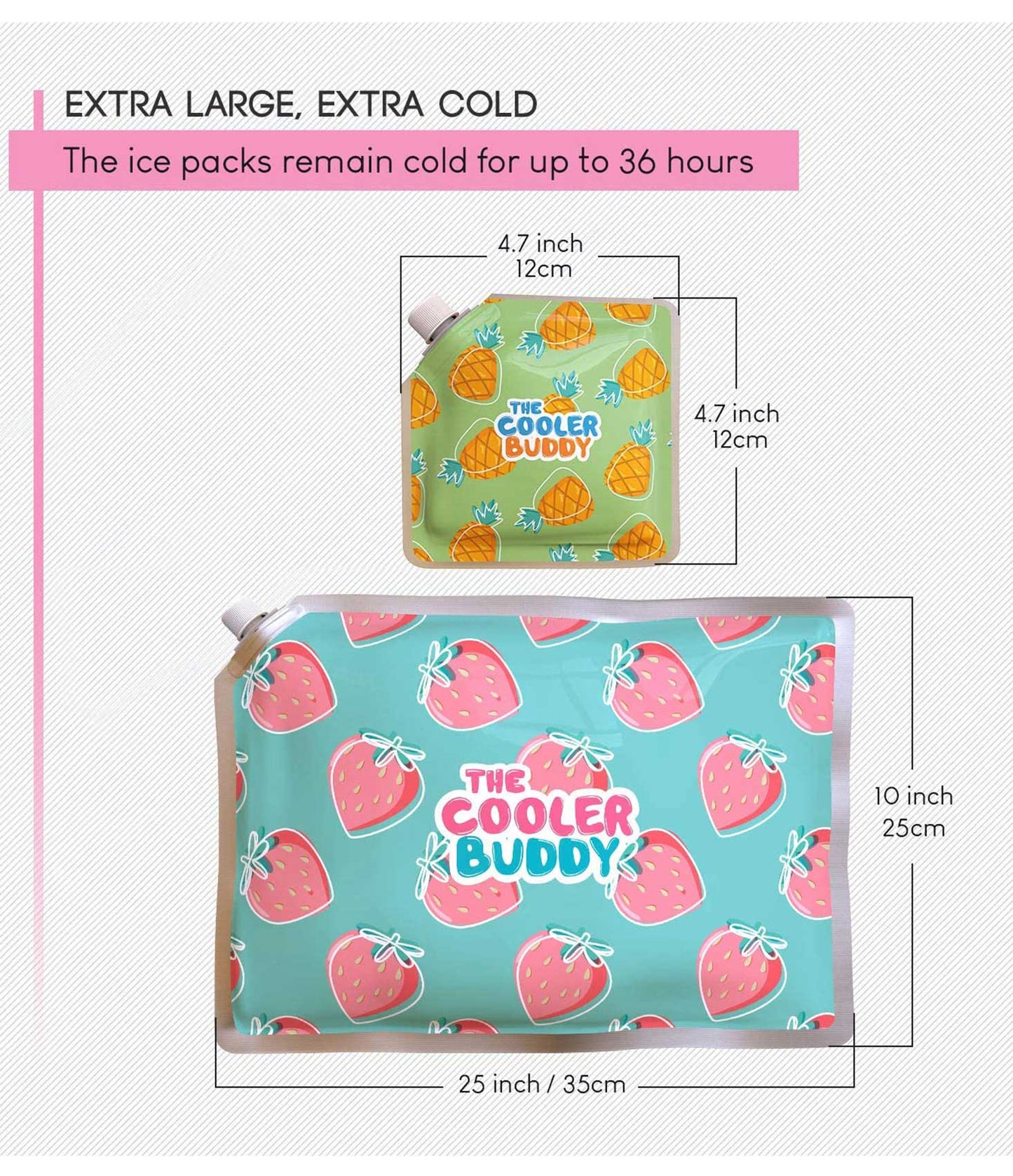 Long Lasting Cooling Ice Packs (36 Hours of Cold)