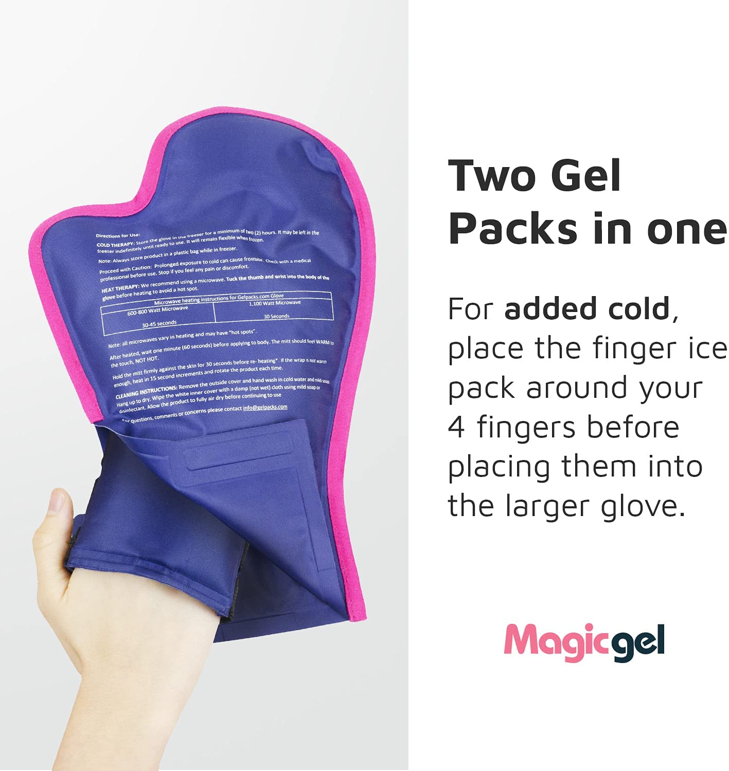 Glove Shaped Ice Pack for Swollen and Inflamed Hands