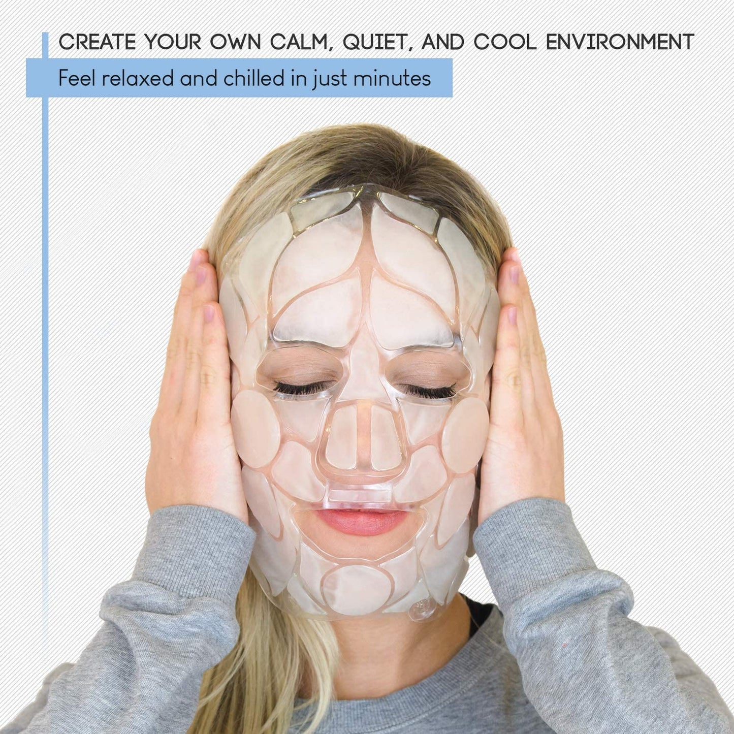 Face Ice Pack (Facial Mask) Contoured for a Comfortable Fit