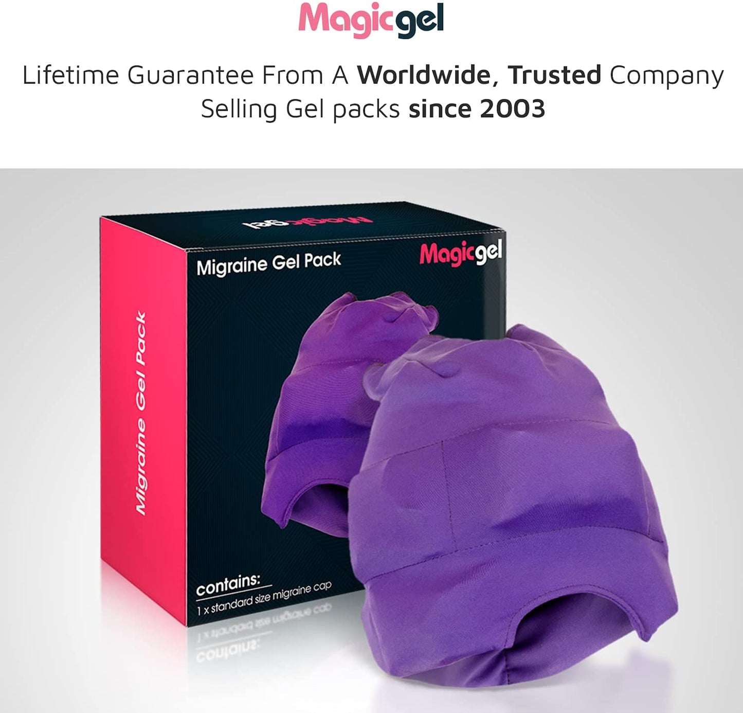 Luxury Headache and Migraine Relief Cap. Comfortable, Drug Free Pain Relief.