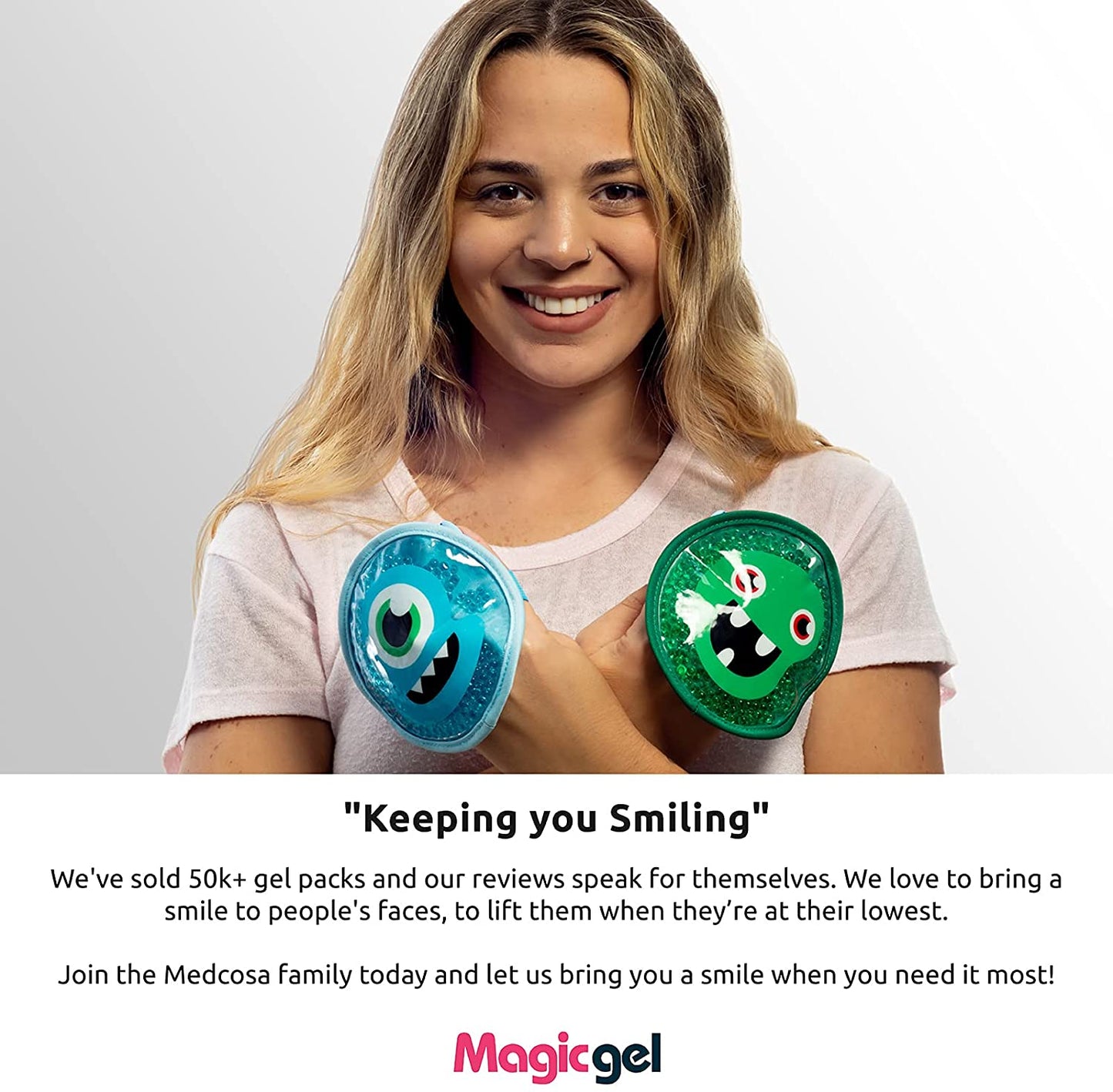 Children’s Ice Pack 4 Little Monsters to Hold Them by The Hand Say Bye Bye to Boo Boo’s!