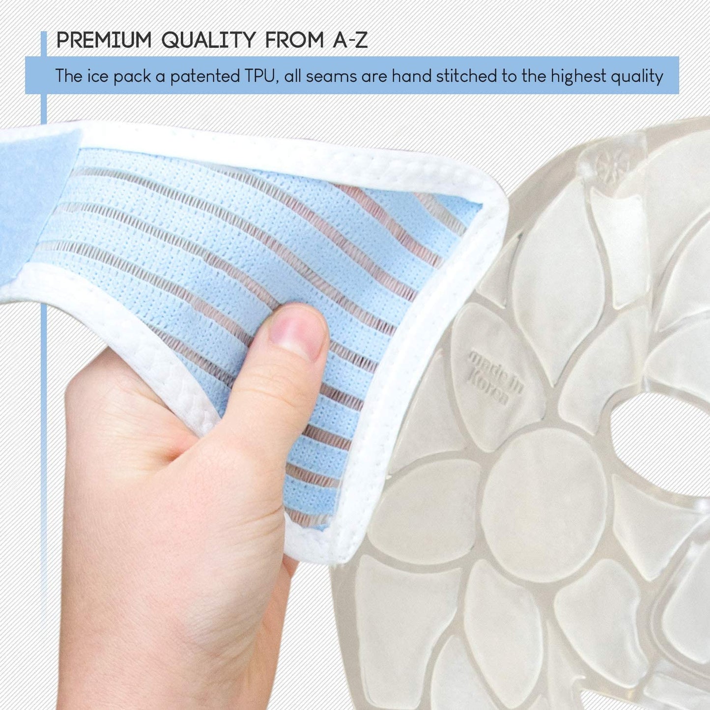 Face Ice Pack (Facial Mask) Contoured for a Comfortable Fit