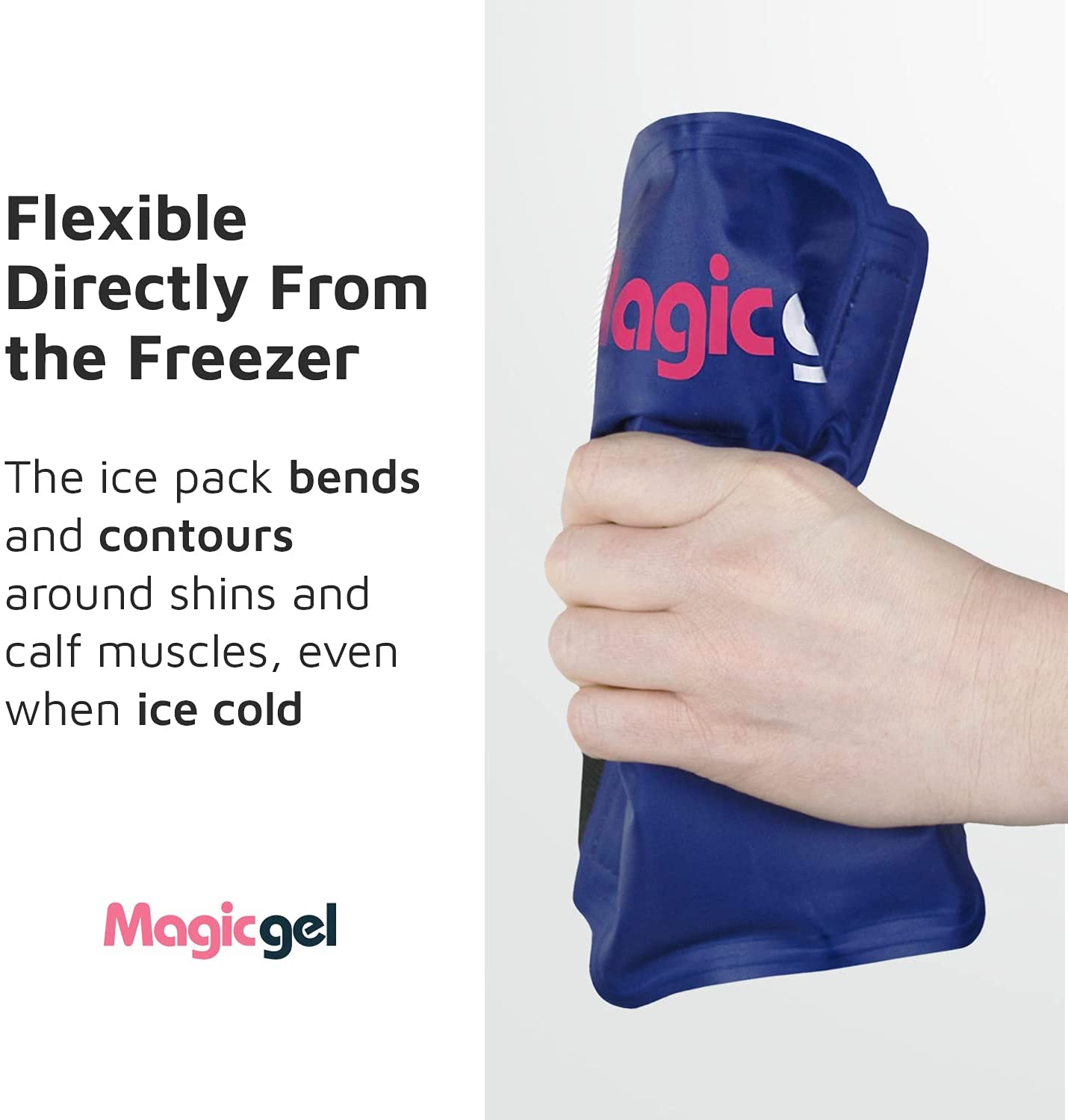 Shin Ice Pack - A Complete Recovery Kit for Shin Splints (With Roller and Stretch Band)
